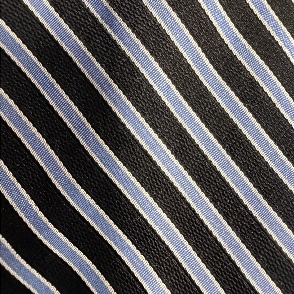 Tommy Hilfiger Black and Blue Striped Fabric